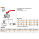 Кран шаровой Bonomi TAMIGI 1 1/4" ВВ со спускником алюминиевая ручка (76150210R)