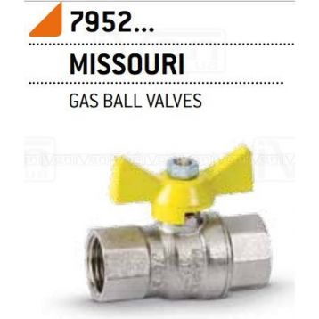 Кран газовый шаровой Bonomi MISSUORI GAS 3/4" ВВ "бабочка" (79520006)