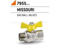 Кран газовый шаровой Bonomi MISSUORI GAS 1/2" ВН "бабочка" (79550004)