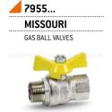 Кран газовый шаровой Bonomi MISSUORI GAS 1/2" ВН "бабочка" (79550004)