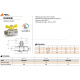 Кран газовый шаровой Bonomi MISSUORI GAS 1/2" ВН "бабочка" (79550004)