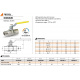 Кран газовый шаровой Bonomi MISSUORI GAS 1" ВН стальная ручка (79550108)