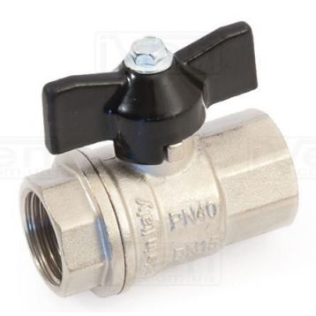 General Fittings Кран шаровый 3/4" ВВ полнопроходной "бабочка" (7100M1N050500A) General Fittings - 1