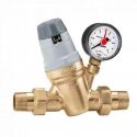 Редуктор давления воды Caleffi со шкалой и манометром Ø1/2" латунь Max. 25 bar 1÷6 bar 40 °C (535041)