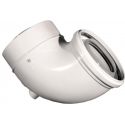 Коаксиальное колено 90 градусов для конденсационного газового котла d80/125 AL + PP-R