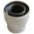 Перехідник для турбованого газового котла d 60/100 mm - d 80/125 mm (гладкий кінцевик - розтруб)