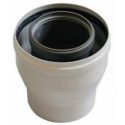 Перехідник для турбованих газових котлів d 60/100 mm - d 80/125 mm (гладкий кінцевик - розтруб)