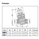 CALEFFI d1/2" хром (533041) Размеры