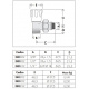 Кран радиаторный угловой Caleffi М23х1/2" (340402)