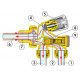 Кран-термостат нижнего подключения Caleffi 1/2" (455400) Однотрубная система