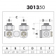 Кран для стального радиатора угловой Caleffi 3/4" (301350)