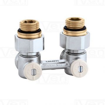 Кран для стального радиатора угловой Caleffi 1/2" (301140)