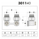 Кран для стального радиатора угловой Caleffi 1/2" (301140)