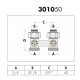 Кран для стального радиатора прямой Caleffi 3/4" (301050)