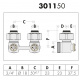 Кран для стального радиатора угловой Caleffi 3/4" (301150)