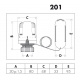 Головка термостатическая с накладным датчиком Caleffi М30х1,5 (201000)