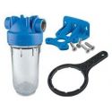 Фильтр-колба Atlas Filtri DP MONO TS (прозрачная) Ø1/2" OT (латунь) 5" 45°C 8 bar KIT (RA1270501)
