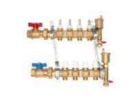 Caleffi Коллектор латунный 1"x3/4" на 4 контура в сборе (6686D5S1) Caleffi - 1