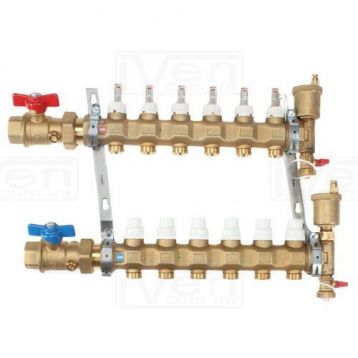 Caleffi латунный 1"x3/4" на 6 контуров в сборе (6686F5)