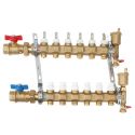 Caleffi Коллектор латунный 1"x3/4" на 6 контуров в сборе (6686F5S1)