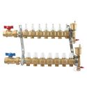 Caleffi Коллектор латунный 1"x3/4" на 9 контуров в сборе (6686I5S1)