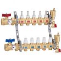 Caleffi Коллектор латунный 1"x3/4" на 12 контуров в сборе (6686N5S1)