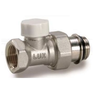 Кран Luxor радиаторный отсекающий проходной 1/2" с уплотнением (11262103GRA)
