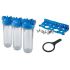 Фільтр-колби Atlas Filtri DP TRIO TS (прозорі) Ø1" OT (латунь) 10" 45° 8 bar KIT (ZA1400701 / ZA3320680)