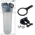 Фильтр-колба антимикробная Atlas Filtri DP MONO SANIC 1" OT (латунь) 10" 45°C 8 bar KIT (SA1380701)