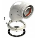 Колено 90 град. коаксиальный с фланцем для котла GROPPALLI d60/100 (A31968)
