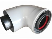 Стартовый угол (установочные) 60/100 для котла Vaillant, Ariston, C&M, Saunier Duval, Protherm