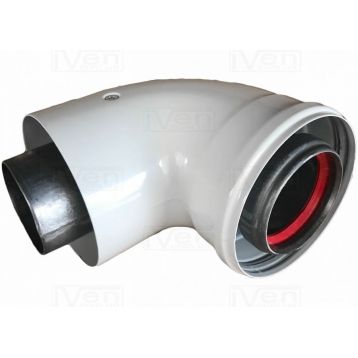 Стартовый угол (установочные) 60/100 для котла Vaillant, Ariston, C&M, Saunier Duval, Protherm