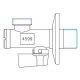 Bianchi d1/2" х 1/2" кран угловой с фильтром для сантехприборов (027230404X) (2723)