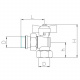 Кран шаровый BIANCHI F.lli S.p.A. 422R угловой с полусгоном 3/4" вн.-нар. (422R00050F)