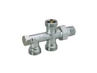 Кран BIANCHI нижний блок d1/2"для комплекта нижнего подключения радиатора 100% (3854000400)