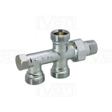 Кран BIANCHI нижний блок d1/2"для комплекта нижнего подключения радиатора 100% (3854000400)