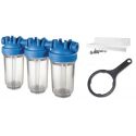 Фильтр-колба Atlas Filtri DP BIG TRIO TS (прозрачный) Ø1" IN (пластик) 10" 45°C 8,3 bar KIT (ZA1703711)