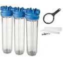 Фільтр-колба Atlas Filtri DP BIG TRIO TS (прозора) Ø1 1/2" IN (пластик) 20" 45°C 8,3 bar KIT (ZA1803911)