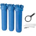 Фильтр-колба Atlas Filtri DP BIG TRIO AB (голубая) Ø1 1/2" IN (пластик) 20" 45°C 8,3 bar KIT (ZA1803912)