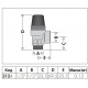 Мембранний клапан CALEFFI d1/2" ВН 3,0 bar (312430)
