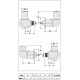 Caleffi 400301 комплект дизайн кранов M23x1,5x1/2" правый коаксиальный (белый)