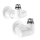 Caleffi 400301 комплект дизайн кранов M23x1,5x1/2" правый коаксиальный (белый)