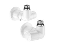 Caleffi 400301 комплект дизайн кранов M23x1,5x1/2" правый коаксиальный (белый)