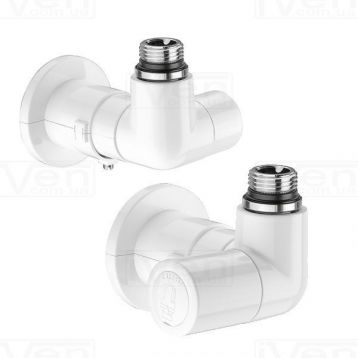 Caleffi 400301 комплект дизайн кранов M23x1,5x1/2" правый коаксиальный (белый)