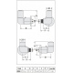 Caleffi 400401 комплект дизайн кранов M23x1,5x1/2" левый коаксиальный (белый)
