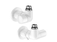 Caleffi 400401 комплект дизайн кранов M23x1,5x1/2" левый коаксиальный (белый)