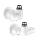 Caleffi 400401 комплект дизайн кранов M23x1,5x1/2" левый коаксиальный (белый)