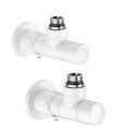 Caleffi 400101 комплект дизайн кранов M23x1,5x1/2" (белый)