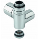 Кран-термостат трехосный Carlo Poletti Хром d1/2 "DX COMBI CORNER (подключение ТЭНа) (правый) (V130310BDX)