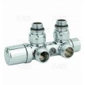 Узел термостатический Carlo Poletti TWIN THERMO Хром угол. ПРАВЫЙ d1/2" С x 3/4" EK 50 мм (V42110BDX)